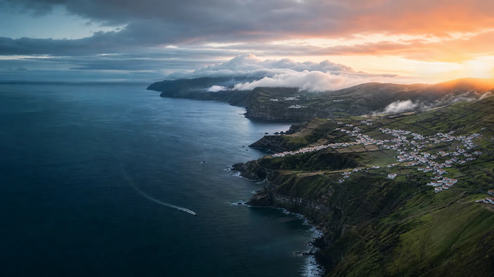 Atlantic islands seen from above